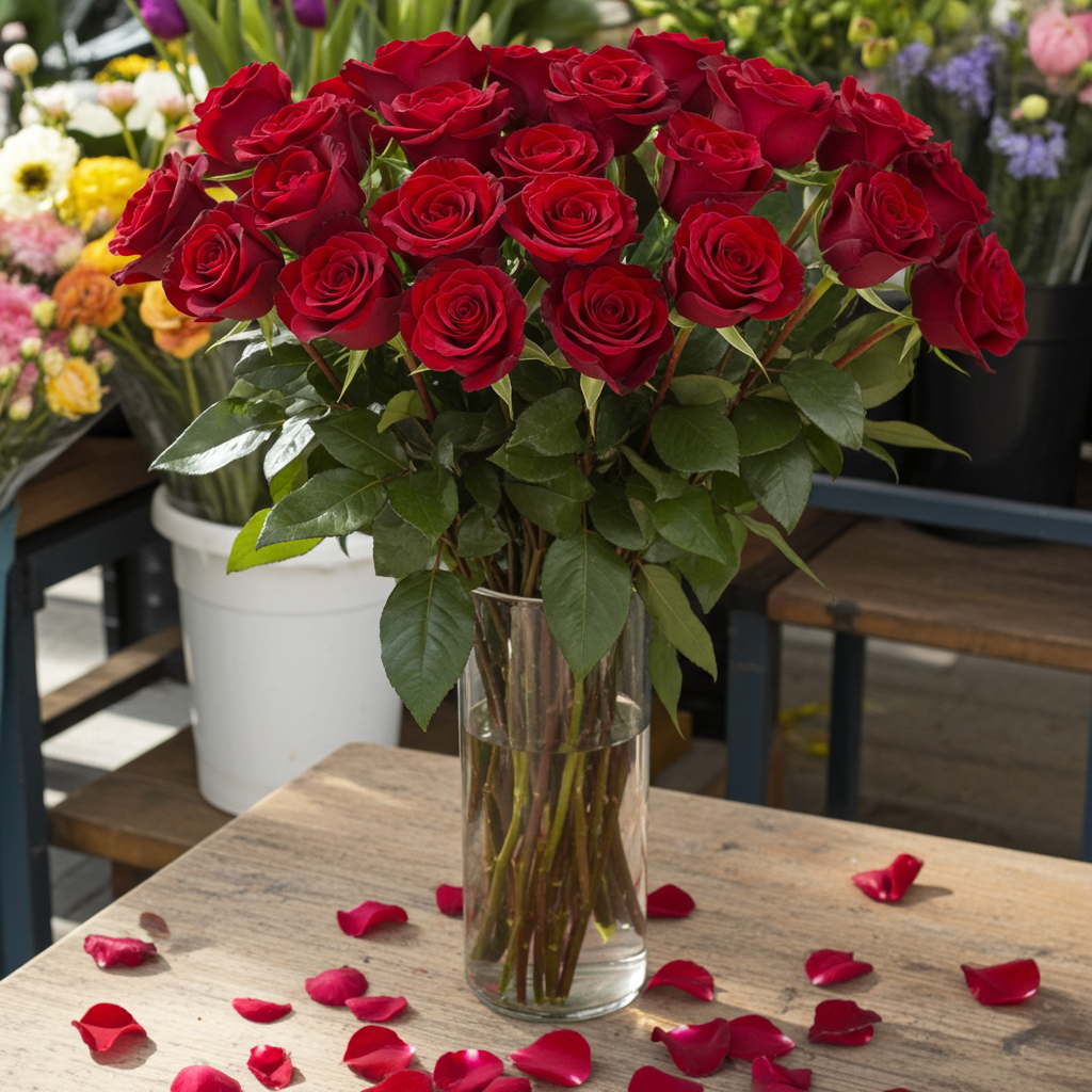 Rose and ranunculus elegant bowl arrangement – Jerome Florists NYC