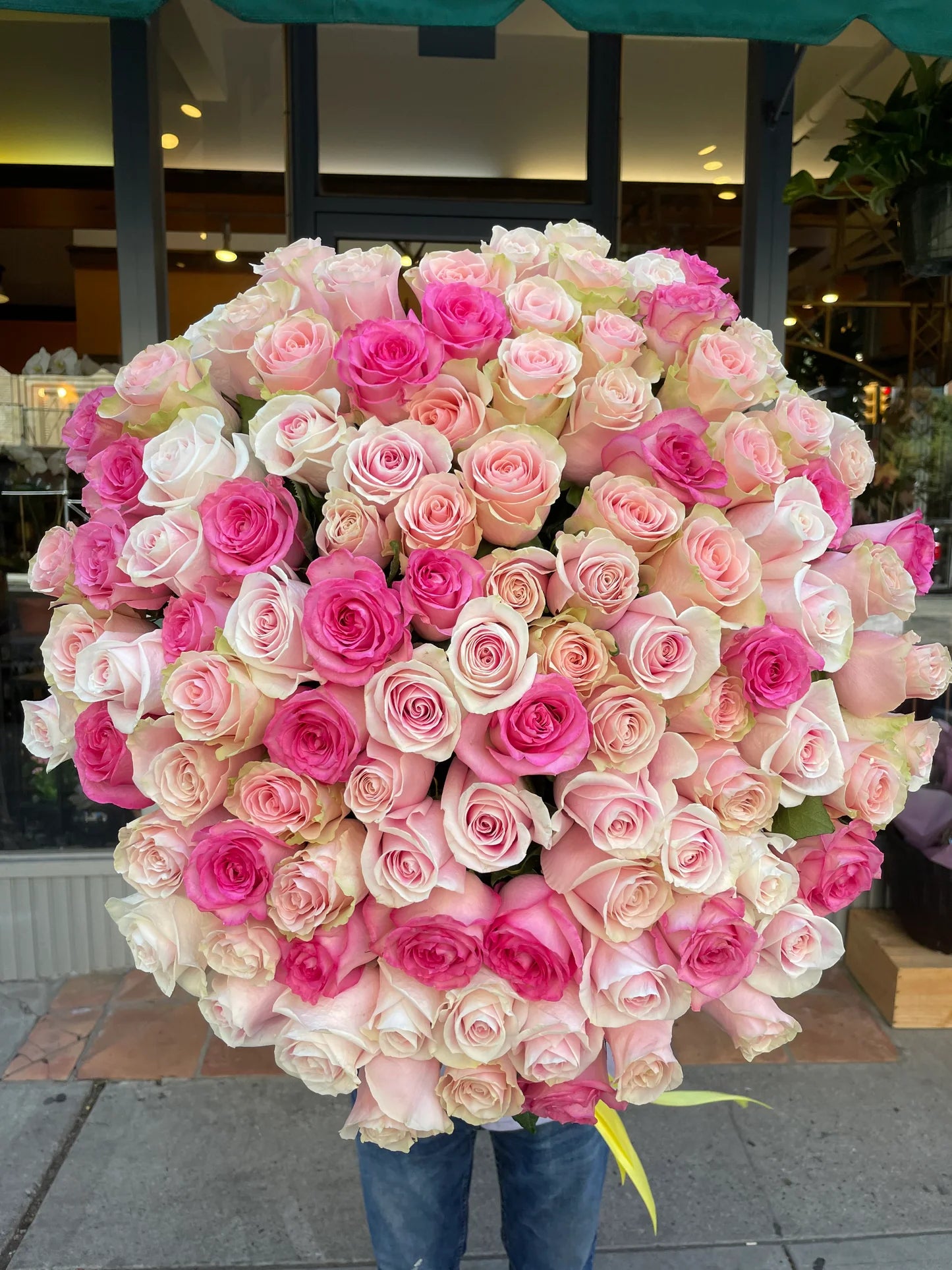 Large pink purple and white rose premium bouquet – Jerome Florists NYC