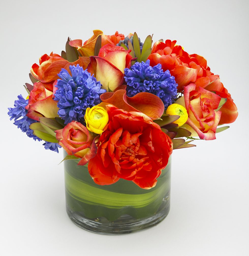 Hyacinth rose  and ranunculus playful arrangement – Jerome Florists NYC
